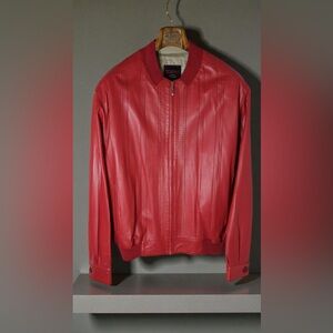 Men's Red Leather Jacket
